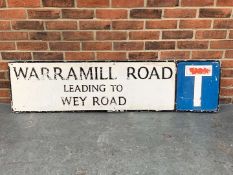 Warramill Road Sign Cast Aluminium&nbsp;