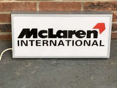 Mclaren International &nbsp;Illuminated Sign