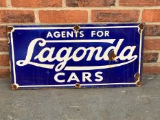 Agents For Lagonda Cars Enamel Sign