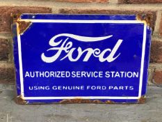 Ford Authorized Service Station Enamel Sign
