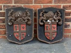 Pair of Plaster Heraldic Crests a/f