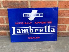 Pressed Tin Lambretta Dealer Sign