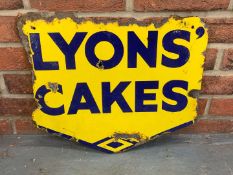 Lyons Cake Enamel Sign