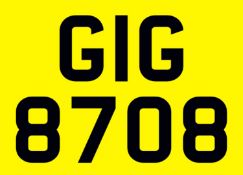 &nbsp; GIG 8708 Registration Number&nbsp;