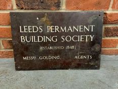 Bronze Leeds Permanent Building Society Sign
