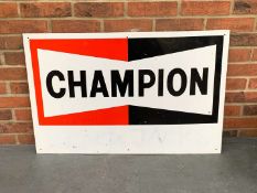 Champion Spark Plug Aluminium Sign