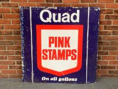 Quad Pink Stamps Aluminium Sign