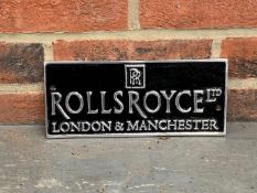 Rolls Royce London and Manchester Aluminium Sign