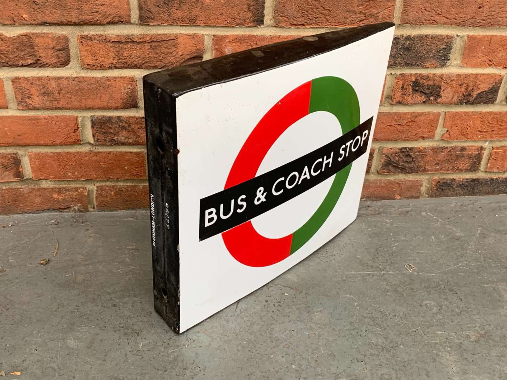 Enamel bus and Coach Stop Sign - Image 4 of 4