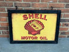 Shell Motor Oil Wooden Framed Printed Hanging Sign
