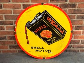 Shell Motor Oil Enamel Circular Sign