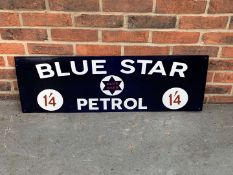 Blue Star Petrol Enamel Sign