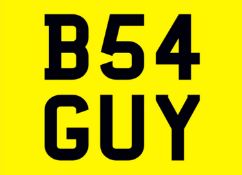 &nbsp; B54 GUY Registration Number&nbsp;