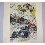Lithograph, hand-finished