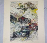 Lithograph, hand-finished