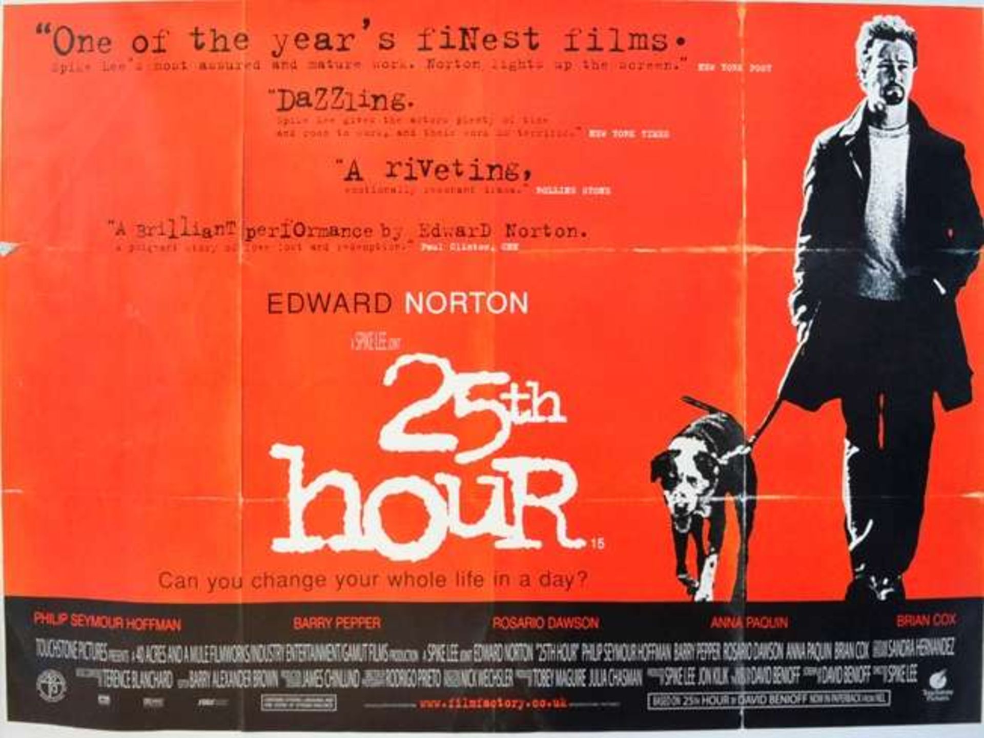 “25th Hour”, original movie poster