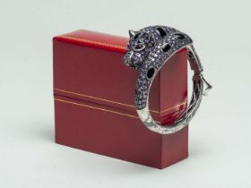 Silver panther/jaguar bracelet
