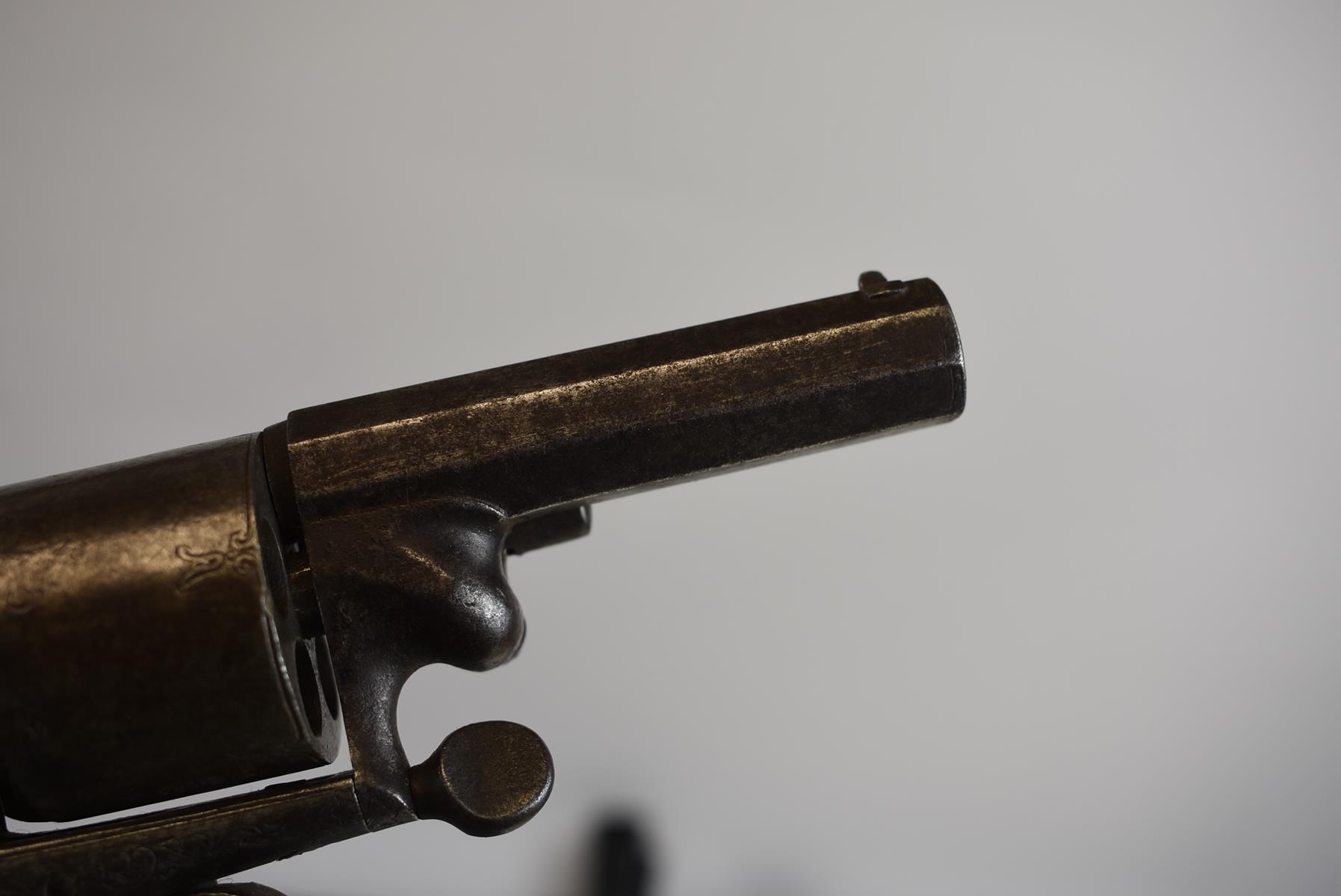 AN UNUSUAL 120-BORE FIVE-SHOT PERCUSSION POCKET REVOLVER BY VEISEY & SON, 2.5inch sighted - Image 5 of 10