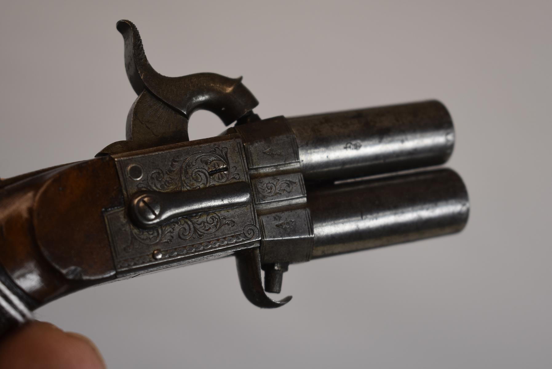 A PAIR OF 80-BORE PERCUSSION BOXLOCK TURNOVER POCKET BELT PISTOLS BY JOSEPH LANG, 1.5inch turn-off - Image 17 of 18