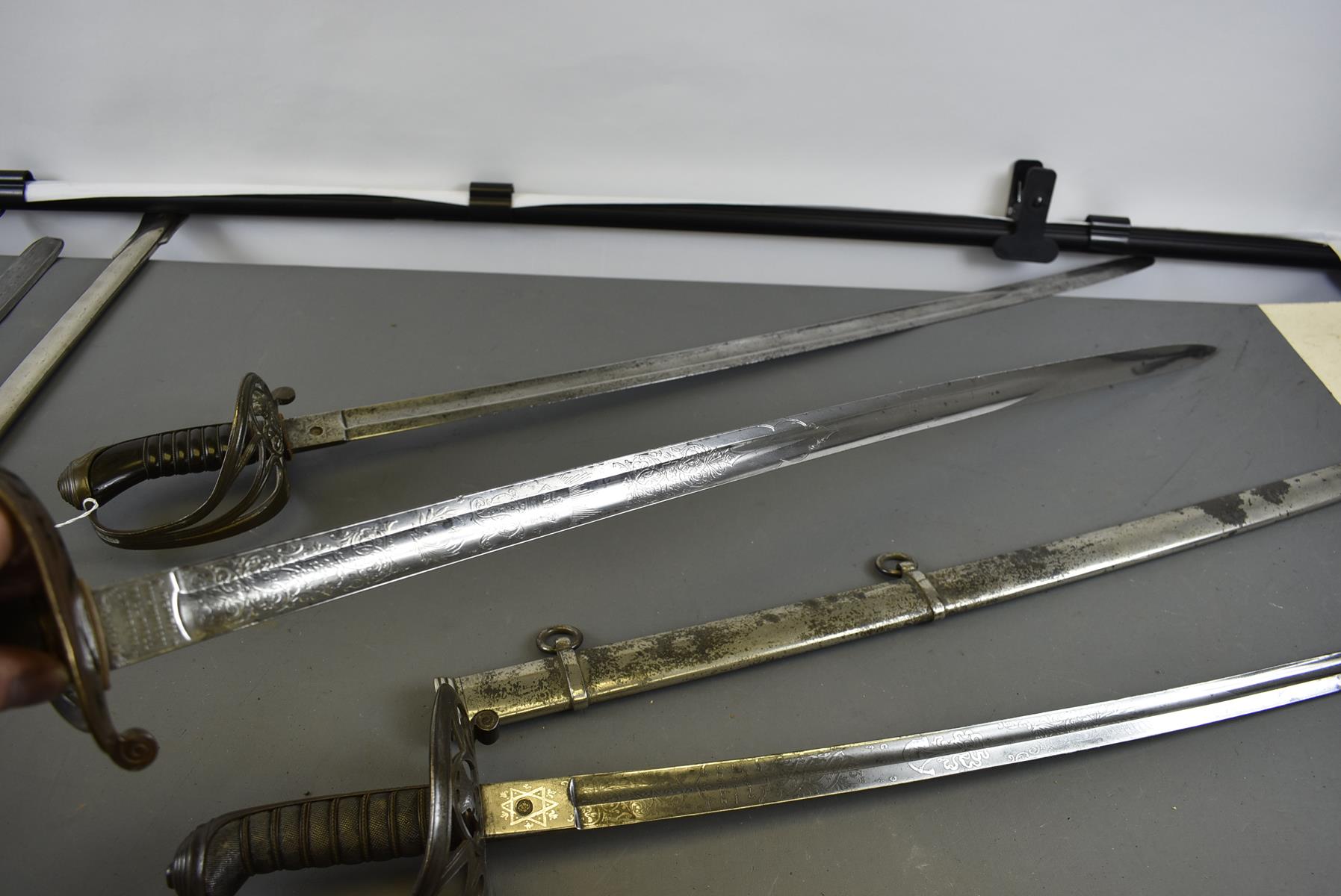 AN 1857 PATTERN ROYAL ENGINEERS OFFICER'S SWORD, 82.5cm blade by Wilkinson, serial no. 18786 for - Image 12 of 19