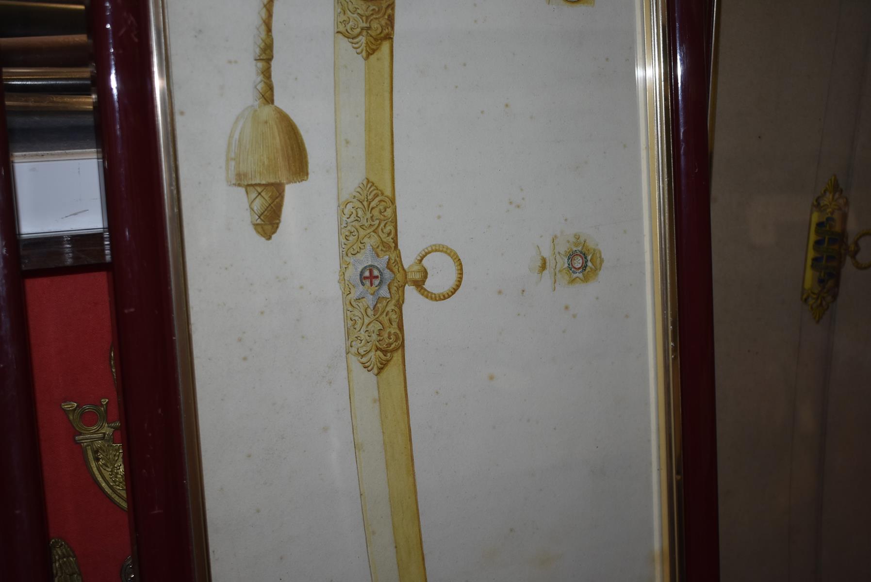 THREE ORIGINAL VICTORIAN WATERCOLOUR WILKINSON SWORD MAMELUKE DESIGNS, the first inscribed "1902 - Image 7 of 13