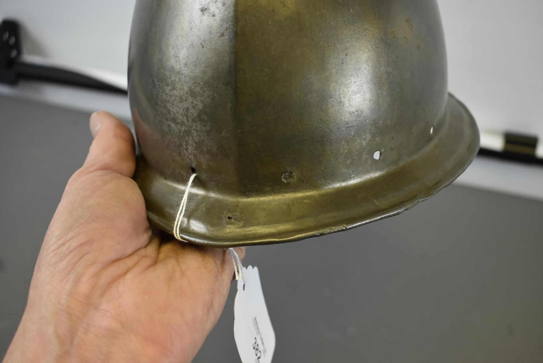 AN ITALIAN CABASET HELMET IN THE SPANISH FASHION, circa 1580, almond-shaped bowl raised from a - Image 3 of 8