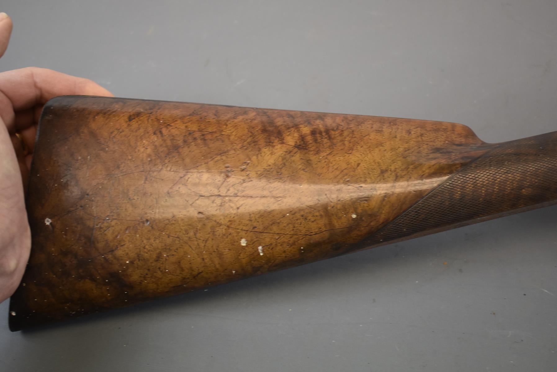 AN 18-BORE PERCUSSION SPORTING GUN BY WHEELER & SON, 32inch sighted multi-stage barrel engraved - Image 3 of 13