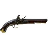 A .650 CALIBRE FLINTLOCK LIGHT DRAGOON PISTOL, 9inch barrel with CB-622 Irish Registration stamp,