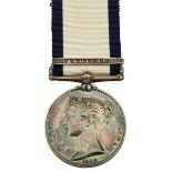 NAVAL GENERAL SERVICE MEDAL TO FRANCIS SAUNDERS, ALGIERS bar, Private Royal Marines, HMS Queen