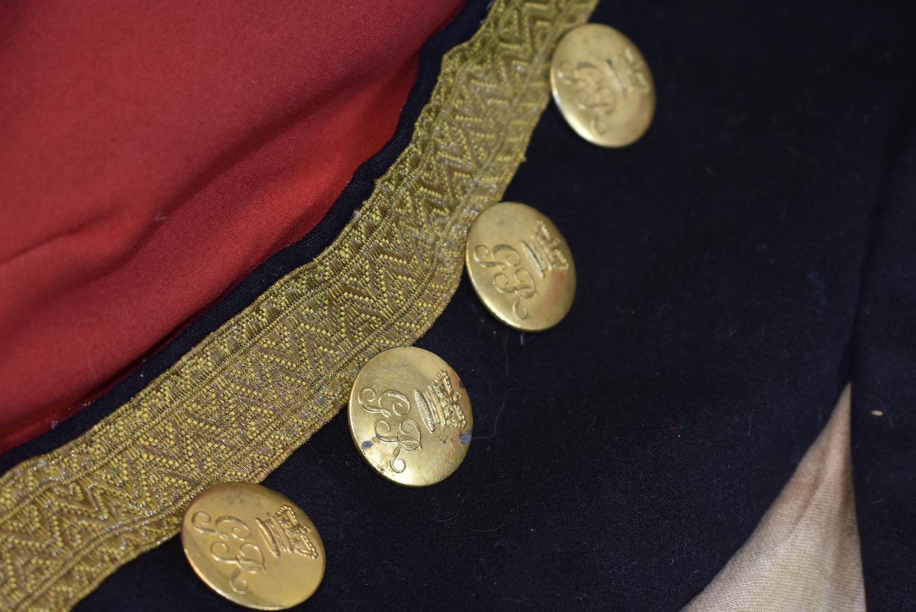A BRITISH MILITARY MUSICIAN'S COATEE, scarlet cloth with white tape 'lace', now fitted with civilian - Image 9 of 24