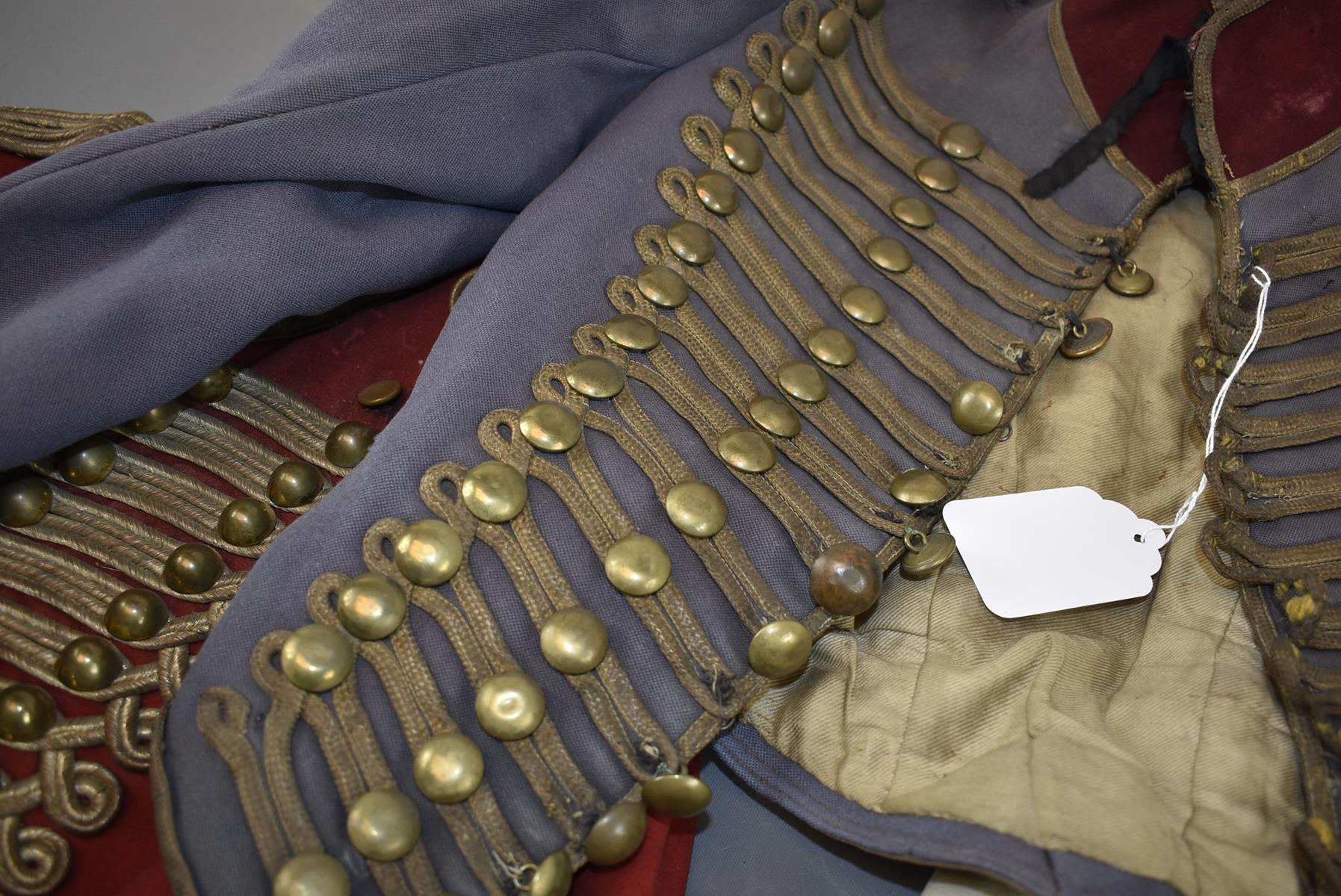 THREE CONTINENTAL HUSSAR STYLE JACKETS. The first red with gold lace decoration and plain ball - Image 6 of 14