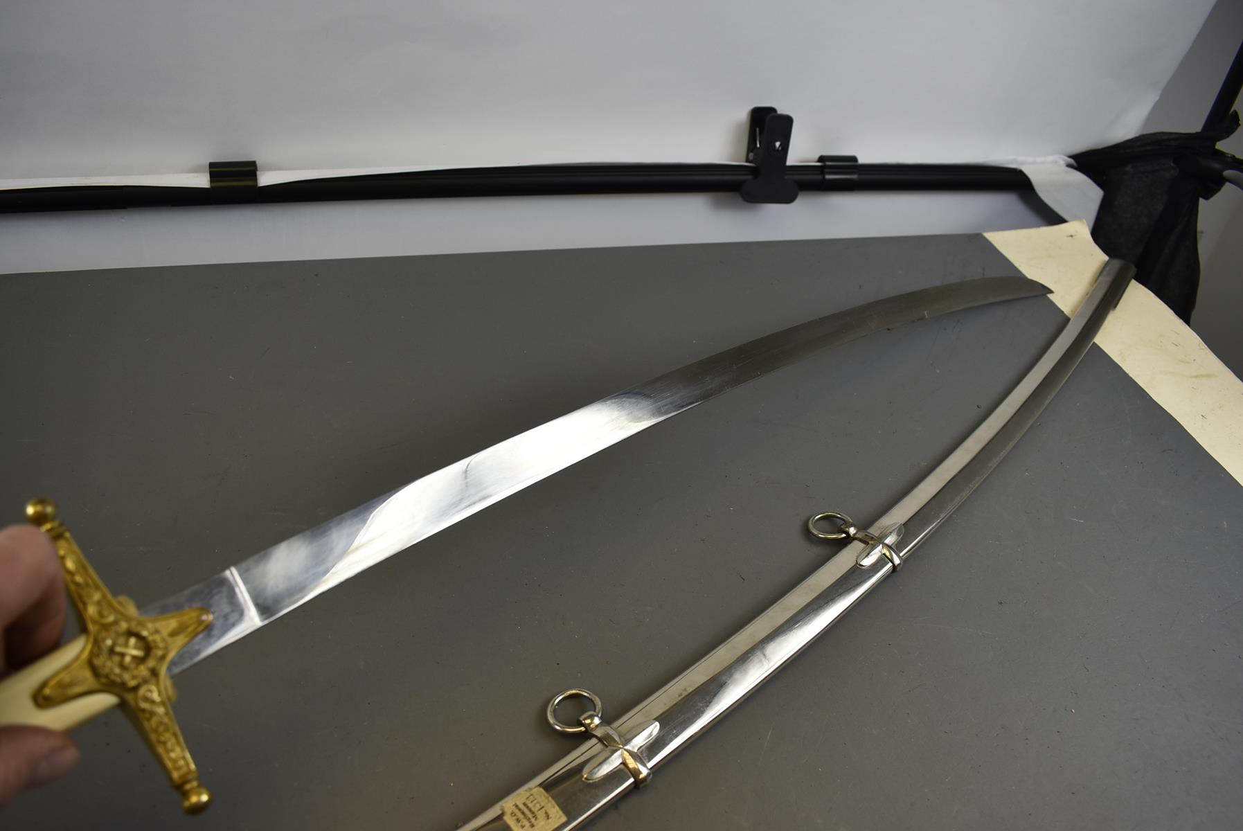 AN EARLY 20TH CENTURY FIELD MARSHALL'S MAMELUKE, 79.25cm curved clipped back blade, regulation - Image 4 of 12