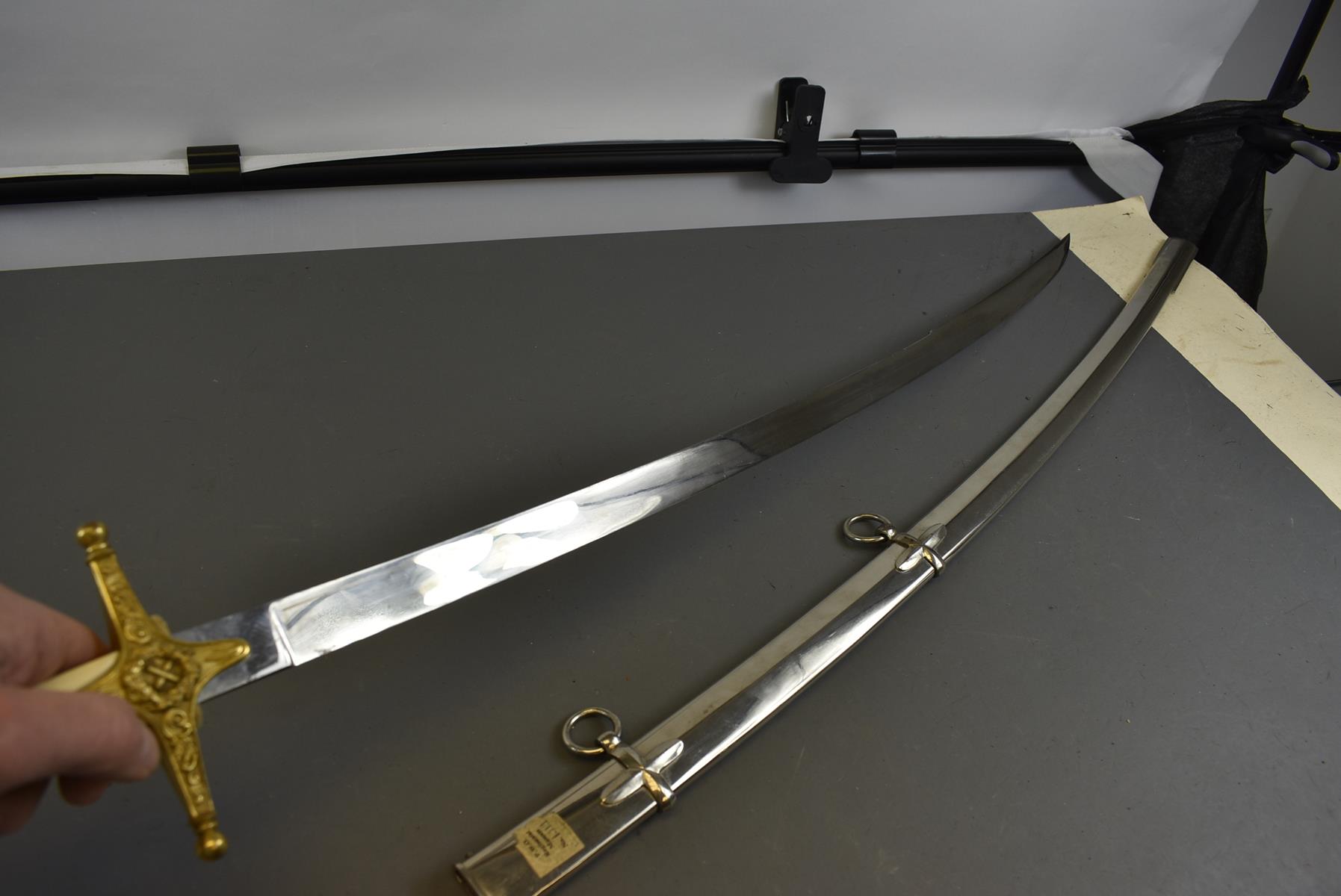 AN EARLY 20TH CENTURY FIELD MARSHALL'S MAMELUKE, 79.25cm curved clipped back blade, regulation - Image 3 of 12