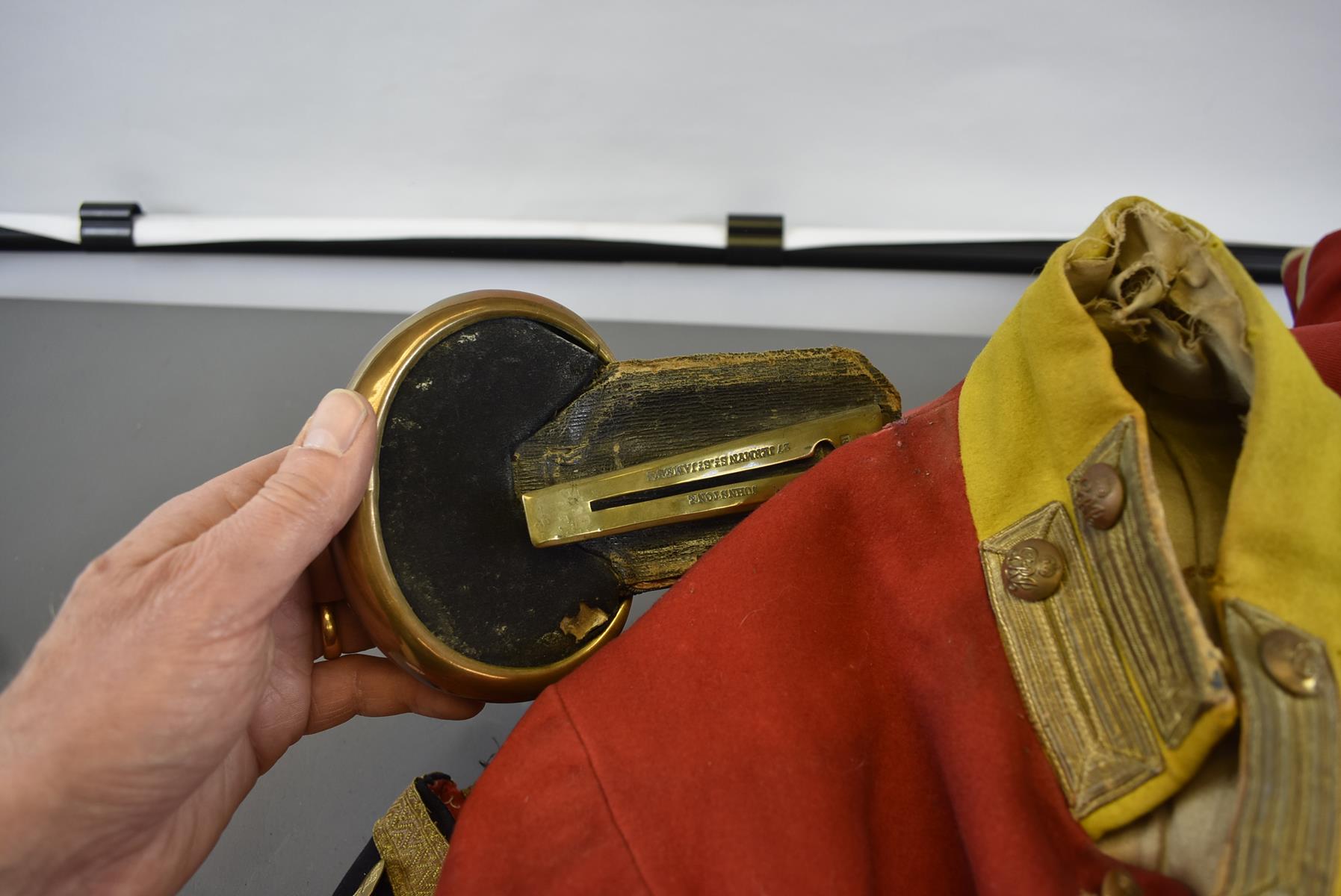 A BRITISH MILITARY MUSICIAN'S COATEE, scarlet cloth with white tape 'lace', now fitted with civilian - Image 19 of 24