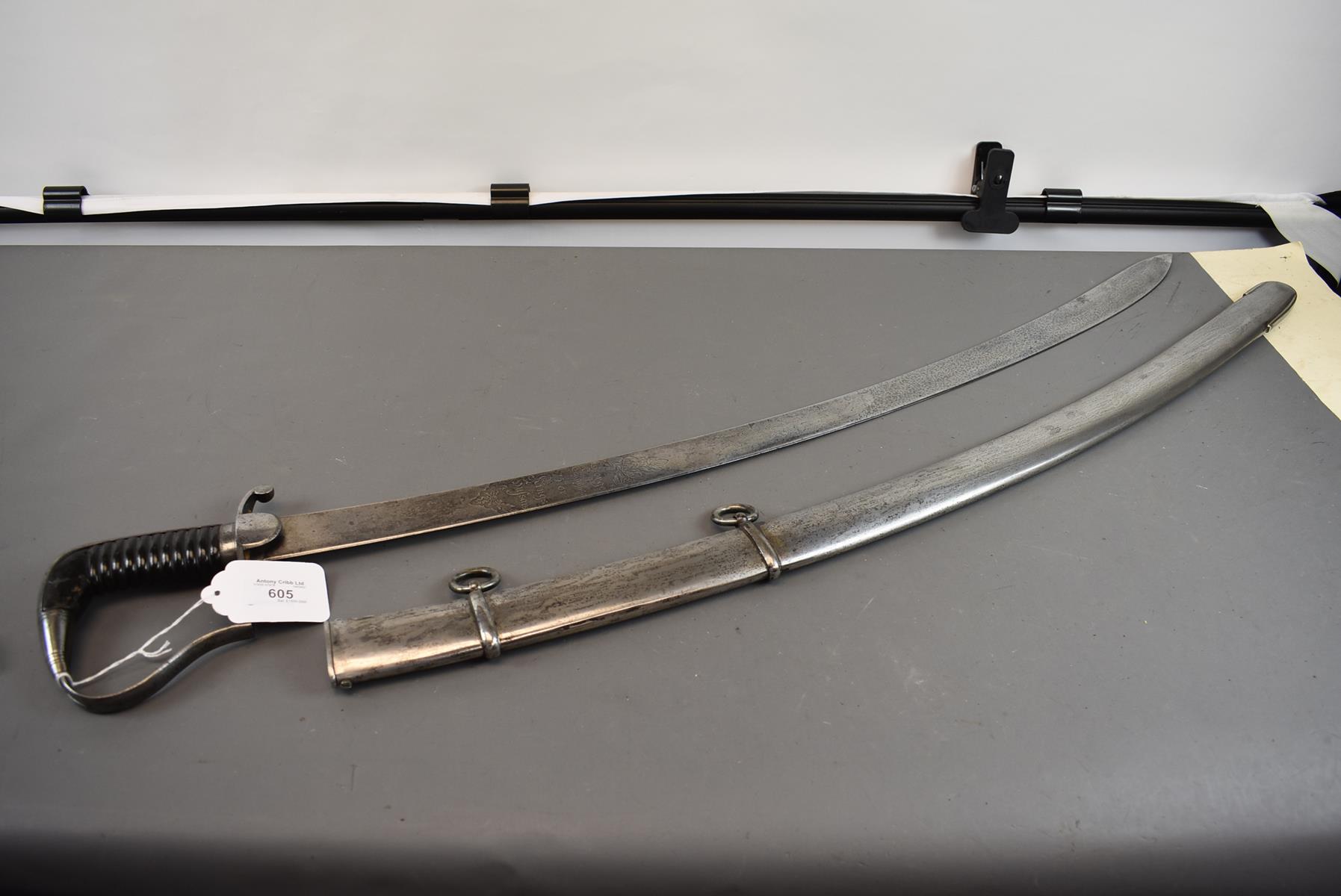 A SCARCE 15TH OR KING'S HUSSARS 1796 PATTERN LIGHT CAVALRY OFFICER'S SABRE OR SWORD, 89cm curved - Image 3 of 10