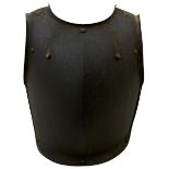 A LIGHTWEIGHT FRENCH CUIRASSIER'S BREAST AND BACK PLATE, the breast with raised medial ridge, turned