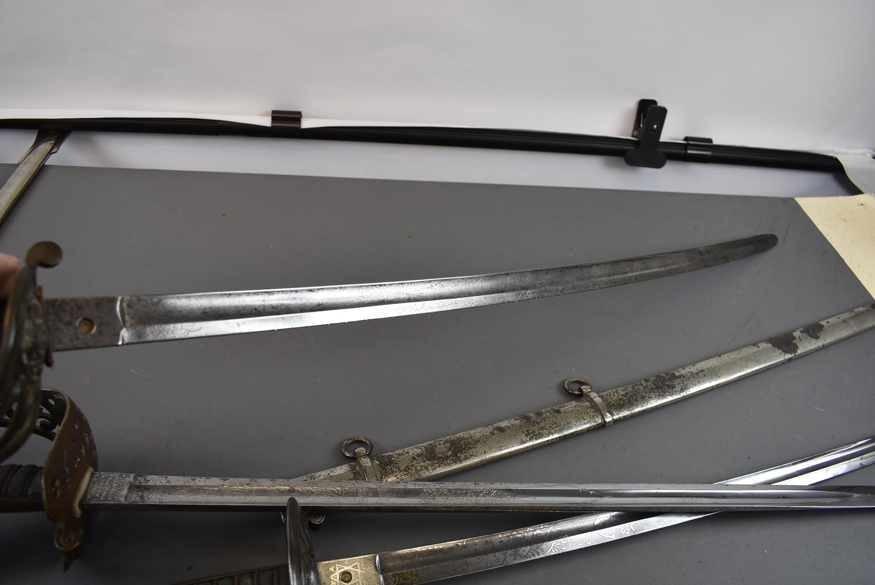 AN 1857 PATTERN ROYAL ENGINEERS OFFICER'S SWORD, 82.5cm blade by Wilkinson, serial no. 18786 for - Image 2 of 19