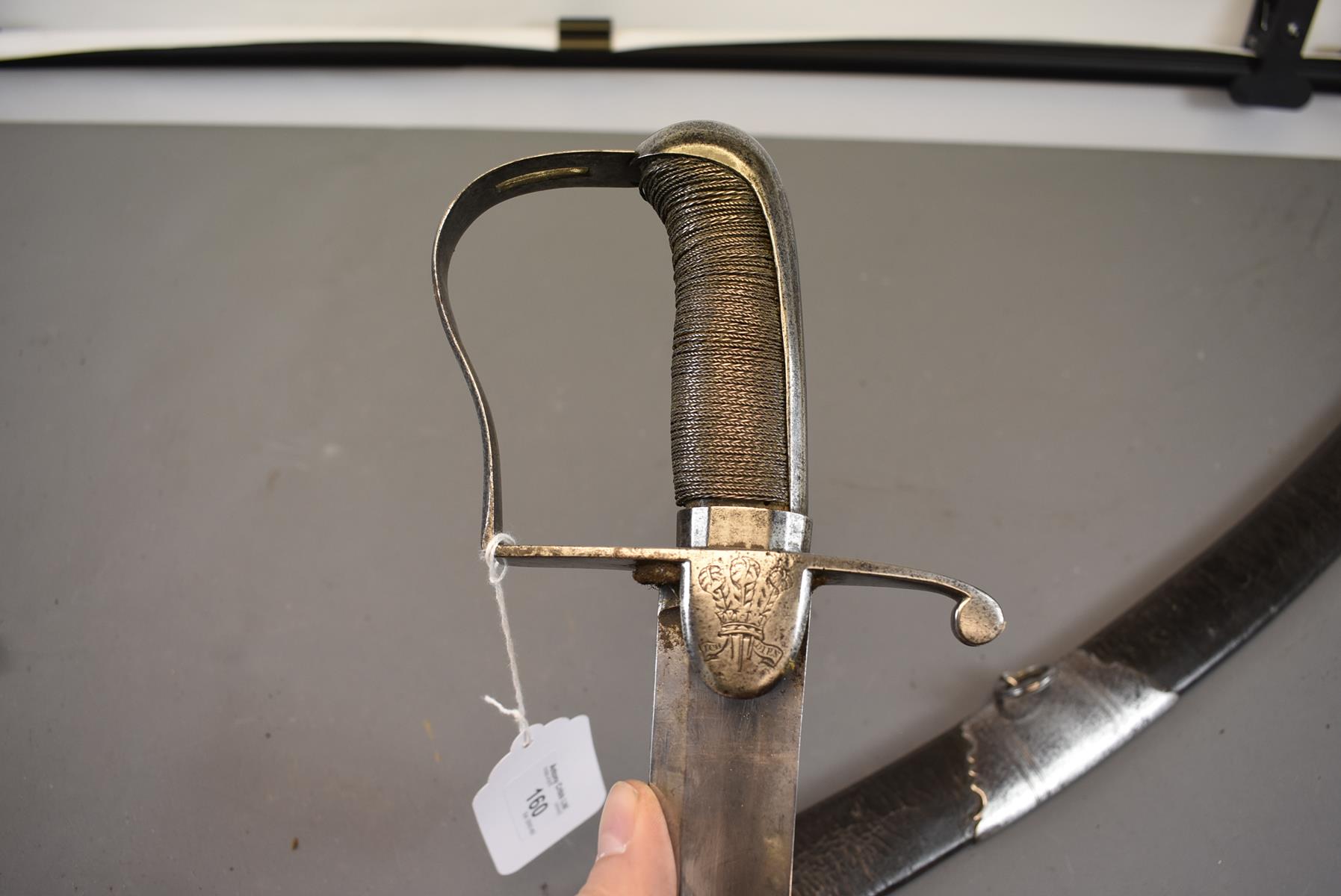 A GEORGIAN OFFICER'S SABRE, 74.5cm blade, steel stirrup hilt with faceted backpiece, the outer - Image 5 of 7