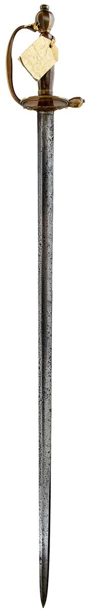 A 1796 PATTERN INFANTRY NCO'S SWORD FROM THE SERGEANT MAJOR EDWARD COTTON WATERLOO MUSEUM, 80cm