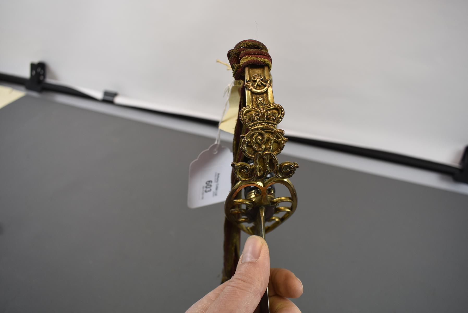 AN 1803 PATTERN LIGHT INFANTRY OFFICER'S SWORD, 72.5cm sharply curved blade decorated with stands of - Image 15 of 17