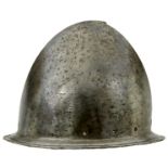 AN ITALIAN CABASET HELMET IN THE SPANISH FASHION, circa 1580, almond-shaped bowl raised from a