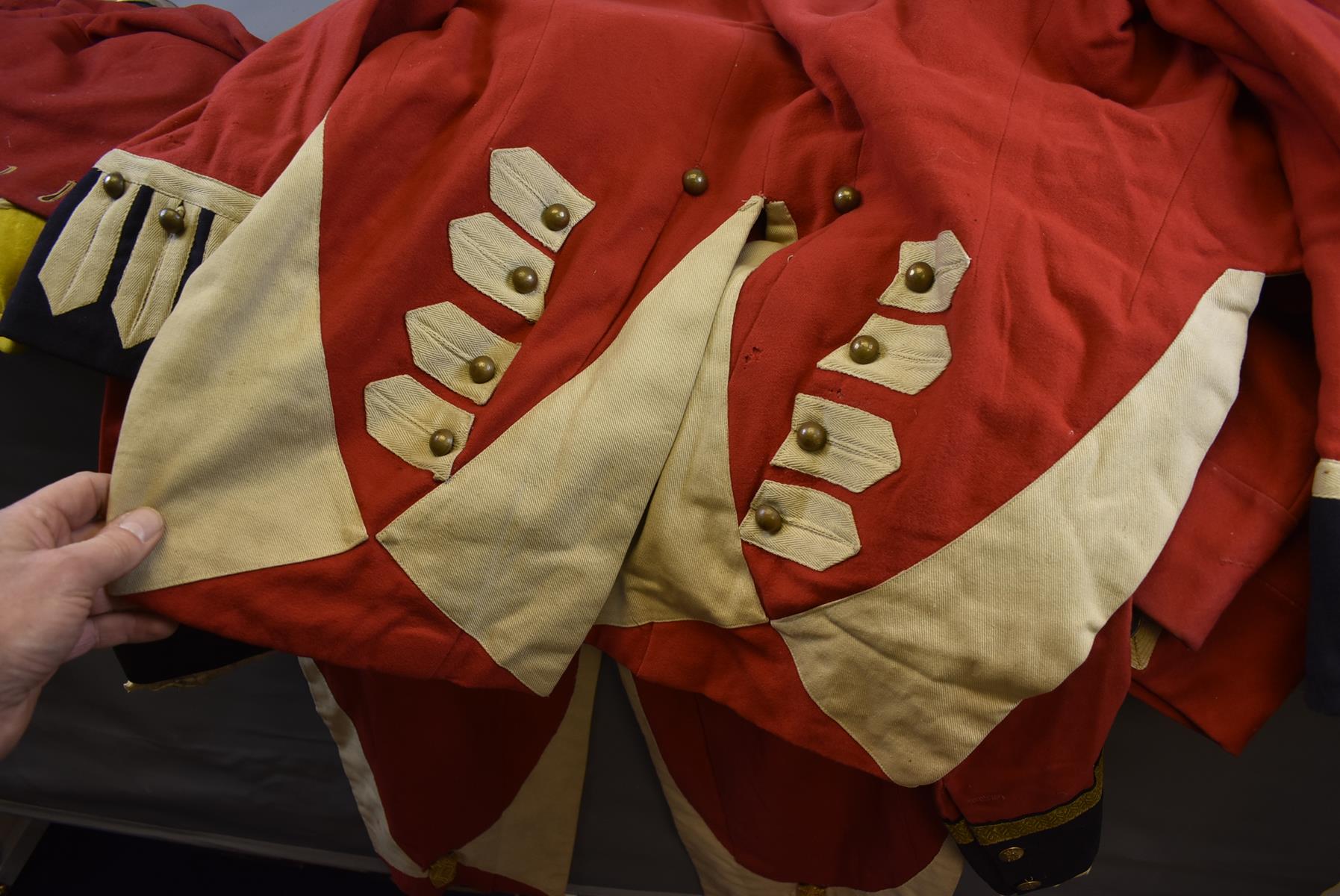 A BRITISH MILITARY MUSICIAN'S COATEE, scarlet cloth with white tape 'lace', now fitted with civilian - Image 16 of 24