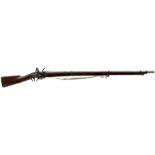 A .700 CALIBRE FRENCH FLINTLOCK MODEL 1777 SERVICE MUSKET, 43.25 inch barrel stamped B 1808 at the
