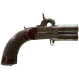A PAIR OF 80-BORE PERCUSSION BOXLOCK TURNOVER POCKET BELT PISTOLS BY JOSEPH LANG, 1.5inch turn-off