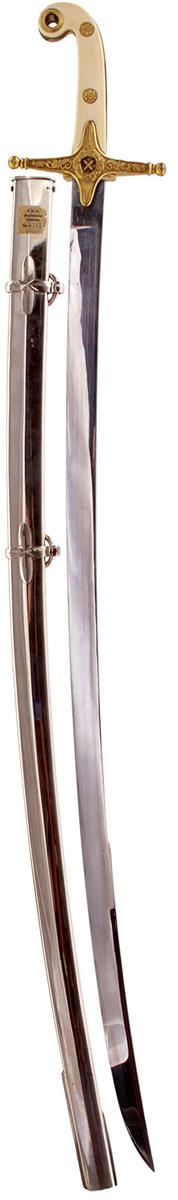 AN EARLY 20TH CENTURY FIELD MARSHALL'S MAMELUKE, 79.25cm curved clipped back blade, regulation