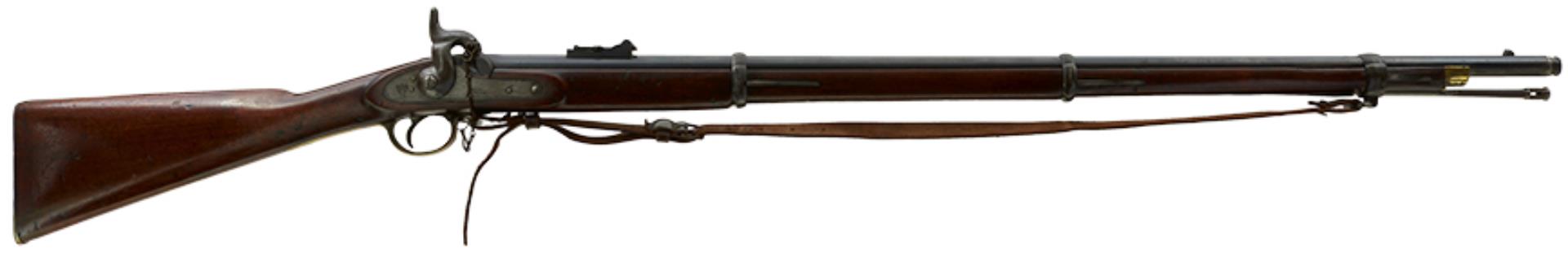 A .577 CALIBRE THREE BAND ENFIELD SERVICE RIFLE, 39inch sighted barrel fitted with ramp and ladder