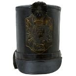 A BRITISH INFANTRY SHAKO 1800-1806. This example appears to conform to the pattern described in a