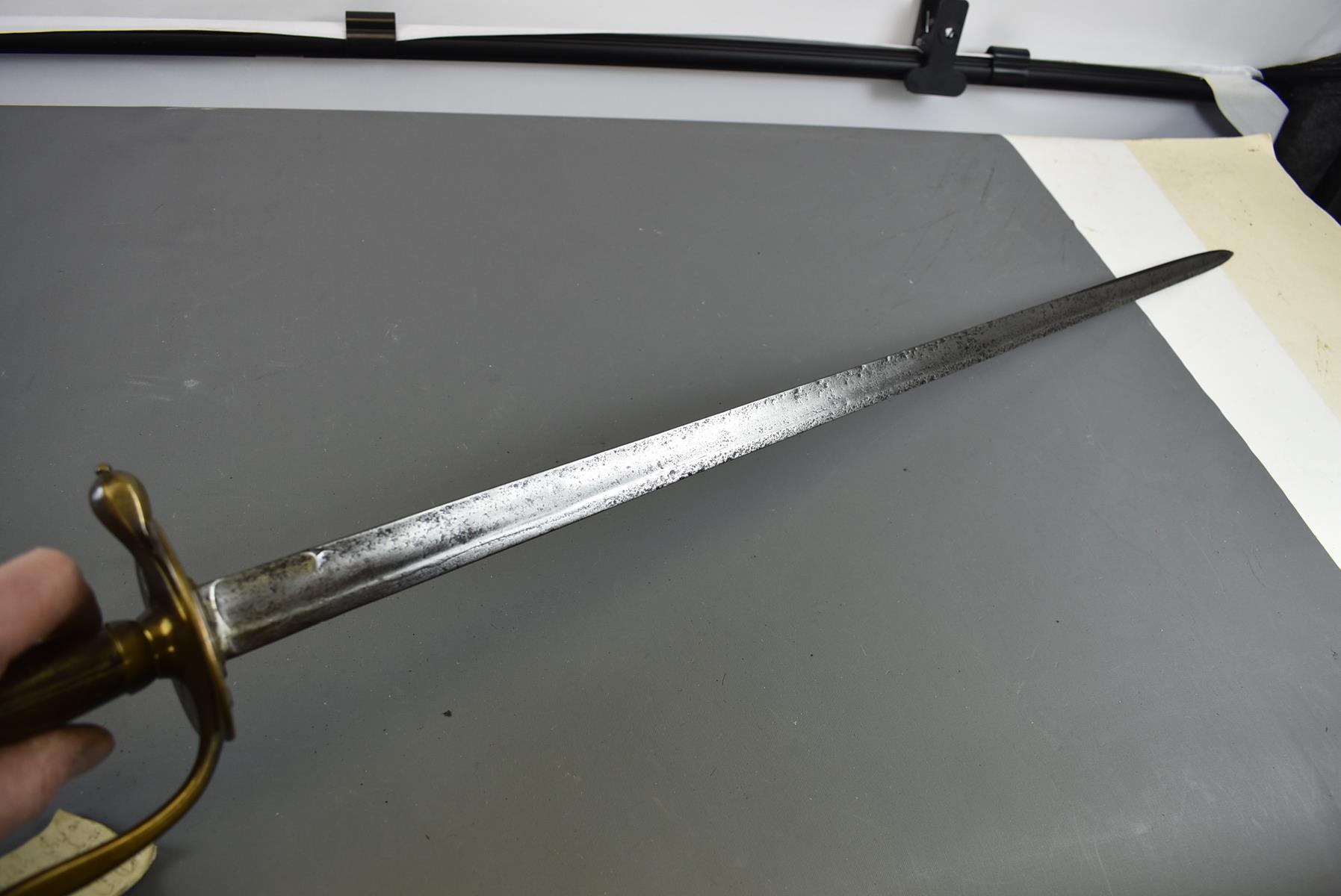 A 1796 PATTERN INFANTRY NCO'S SWORD FROM THE SERGEANT MAJOR EDWARD COTTON WATERLOO MUSEUM, 80cm - Image 3 of 10