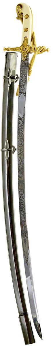 A GVR 1831 PATTERN GENERAL OFFICER'S SWORD, 81cm curved clipped back blade by Wilkinson, etched with