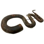 OF EARLY MUSICAL INSTRUMENT INTEREST: A SERPENT, early to mid 19th Century, of military form,